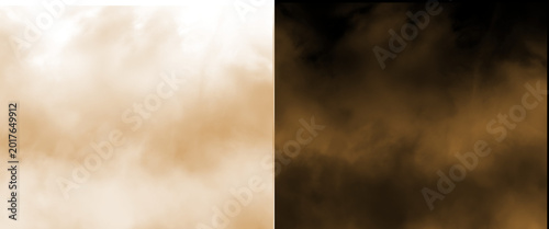 Schilderij op canvas Cinematic sepia smoke texture, ethereal brown fog and mist overlay, atmospheric