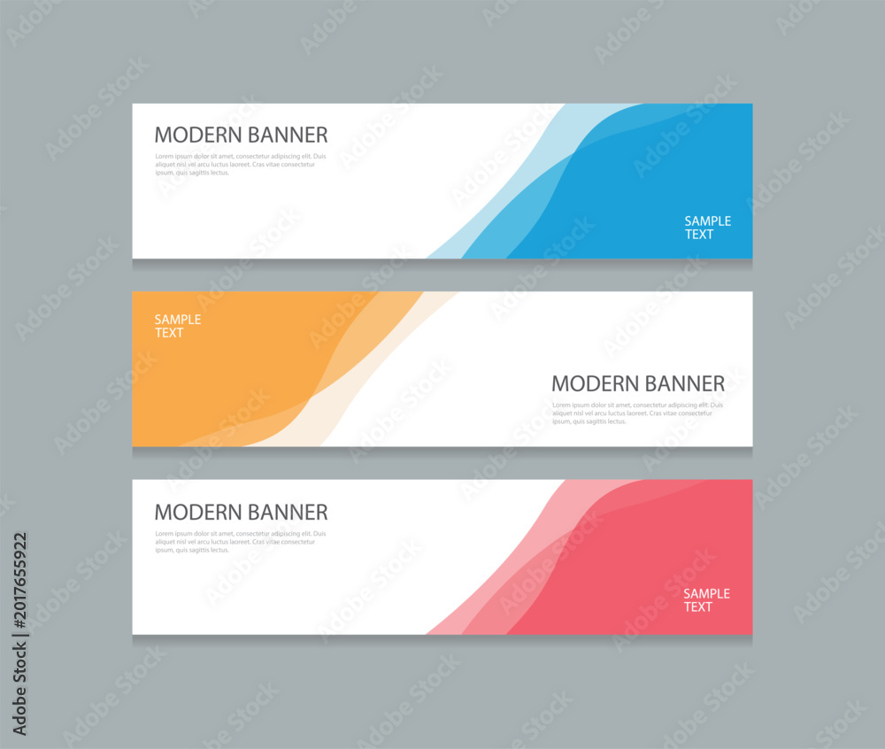Fototapeta premium Modern Abstract Business web Banner Template Set