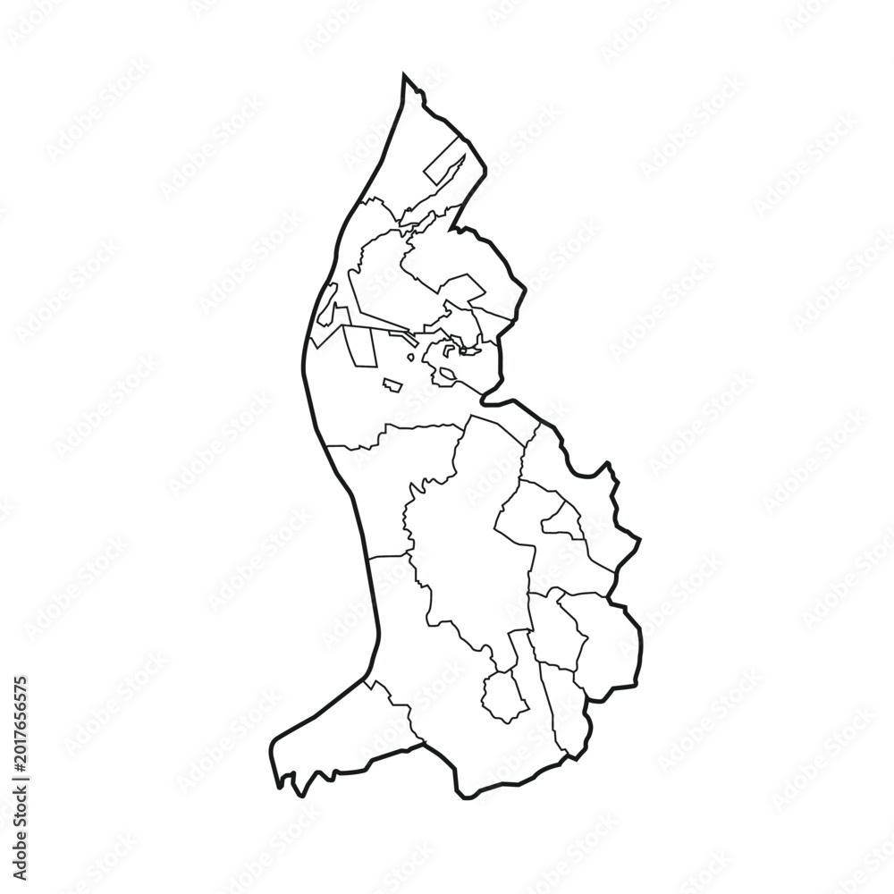 Αυτοκόλλητο Torino map country and regions border
