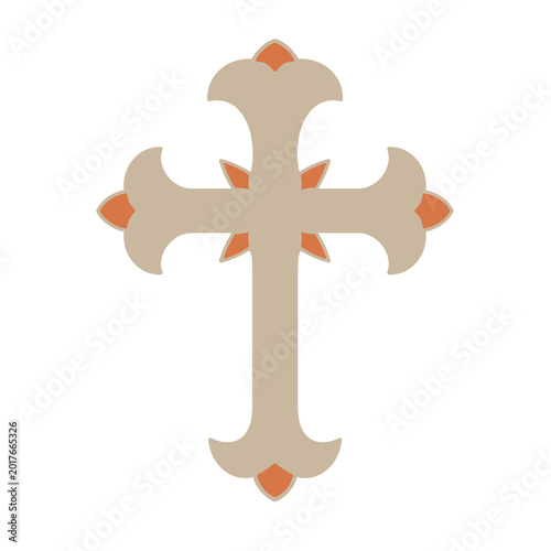 Obraz na plátně Armenian cross, symbolizing ancient christian faith, suitable for religious graphics, merchandise, educational materials, and cultural projects with an armenian theme