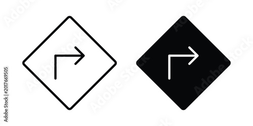 Konstfotografi Directions icon. Glyph solid icons collection. Line symbols