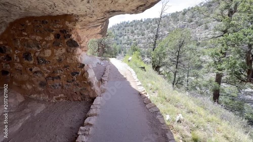 Hiking in Walnut Canyon near Flagstaff, Arizona