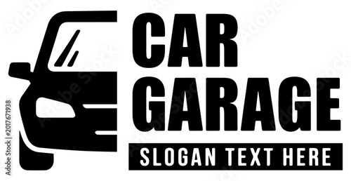 Photos car garace badge label icon set
