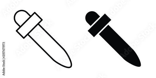 Obraz na płótnie Eye dropper icon. Glyph solid icons collection. Line symbols