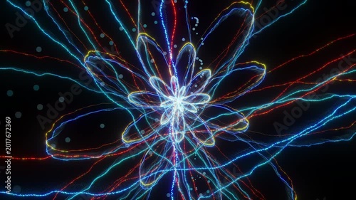 Colorful cosmic spiral flowing through space