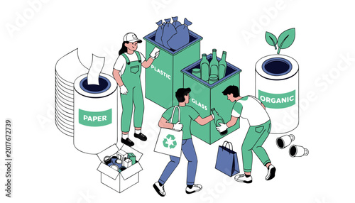 Eco-Friendly Urban Living and Environmental Responsibility Scene.eps