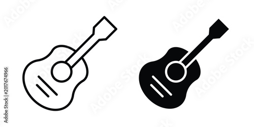 Canvas Print Guitar icon. Glyph solid icons collection. Line symbols