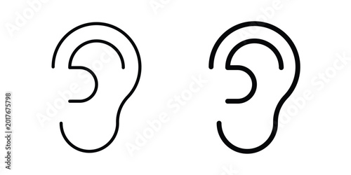 Fotografija Hearing icon. Glyph solid icons collection. Line symbols