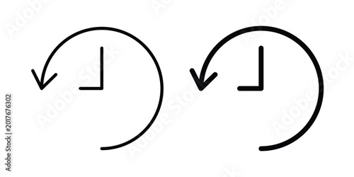 Valokuva History icon. Glyph solid icons collection. Line symbols