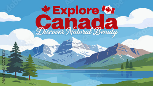 Photos Explore Canada: Discover Natural Beauty with Majestic Mountains and Serene Lake