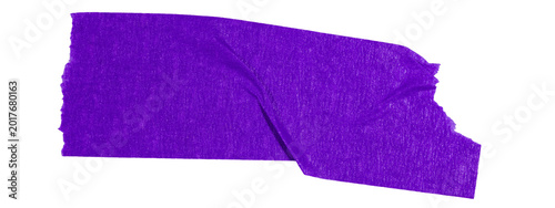 purple wrinkled torn washi tape and adhesive masking strips, paper tapes for scrapbooking, decorative creative framing, isolated on transparent or white background png