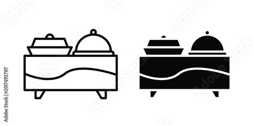 Photos Catering buffet icon and symbol series vector illustration