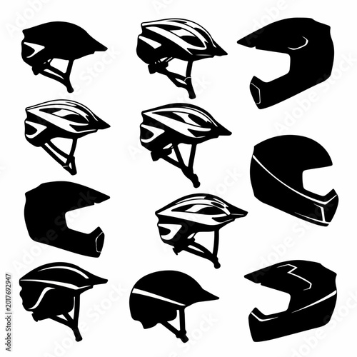 Tableau sur toile Cycling helmet with sporty lightweight structure isolated backdrop