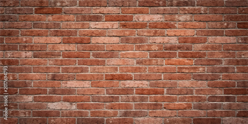 Bild auf Leinwand Clean Red Brick Wall Texture for Creative, Rustic Design, and Modern Architectur