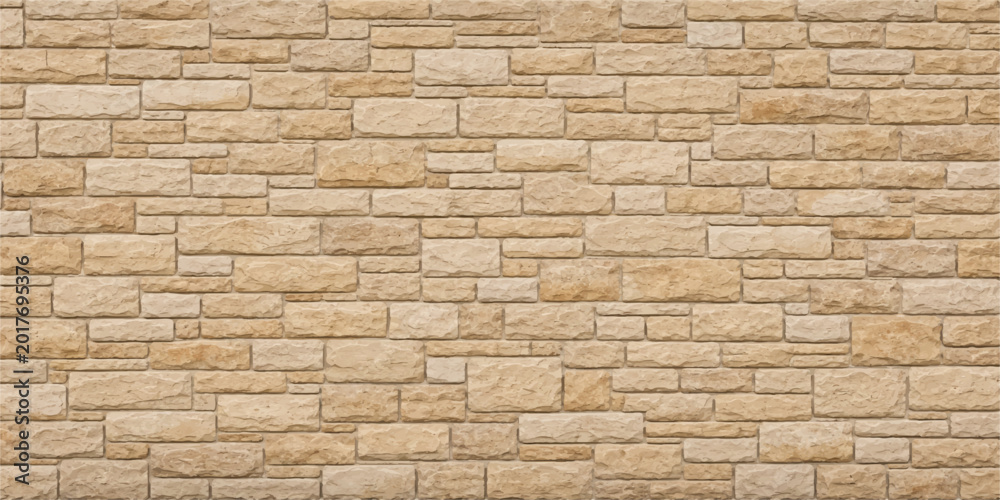 Obraz premium Natural Stone Wall Texture with Warm Beige Tones for Rustic, Creative Design, and Architecture Projects