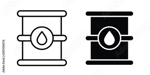 Foto Fuel barrel icon and symbol series vector illustration