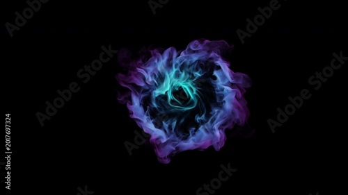 Swirling purple magic portal VFX element - motion design element - 60 fps, 4K Pro Res with mask pass