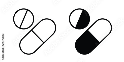 Foto Painkiller icon and symbol series vector illustration