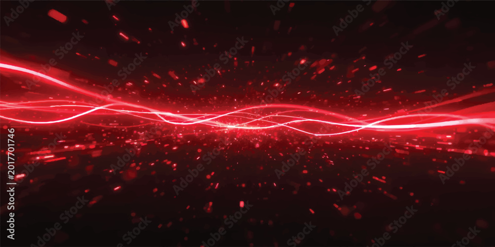 Fotografia A dynamic abstract red background loop features a fractal flame pattern where fi
