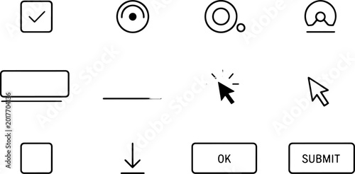 Cuadro en lienzo Computer mouse cursor clicking button.