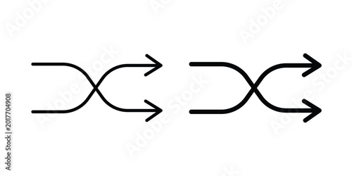 Schilderij op canvas Shuffle arrow icon and symbol series vector illustration