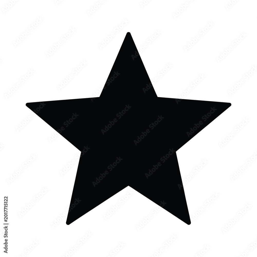 Fototapeta premium Black star silhouette on a white background