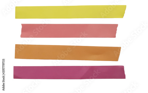 Four gradient-styled horizontal color strips in vibrant tones isolated on white background png