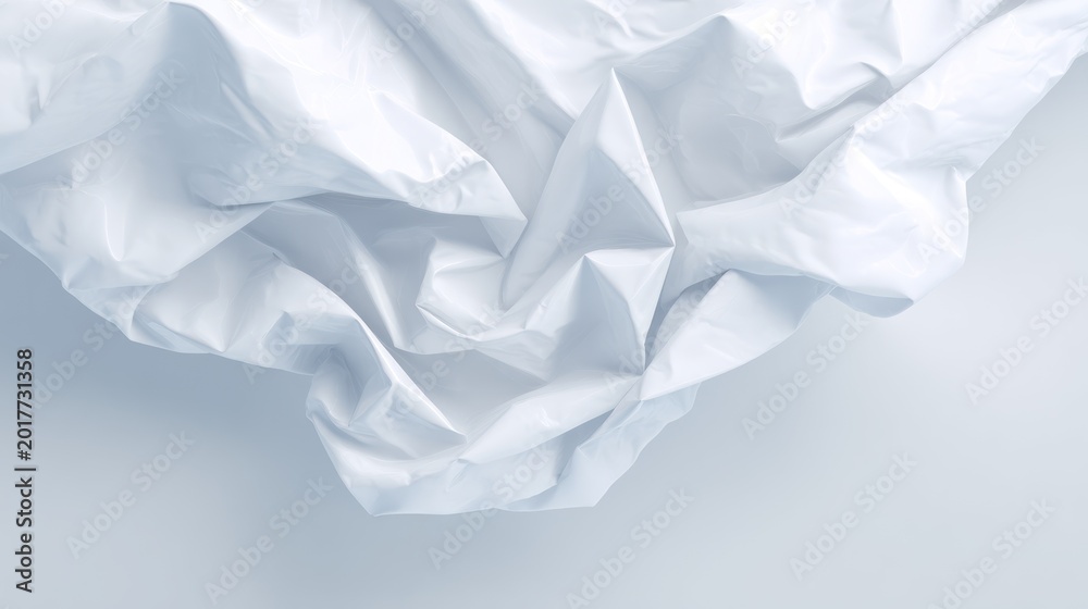 Obraz premium Abstract white fabric detail with shadows and folds minimalistic background