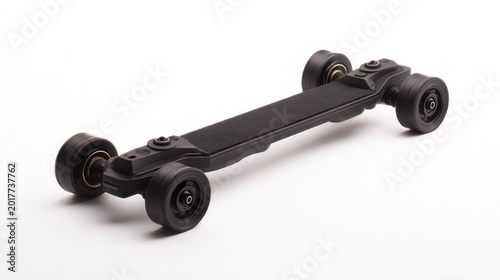 Modern electric skateboard isolated on white background for product design