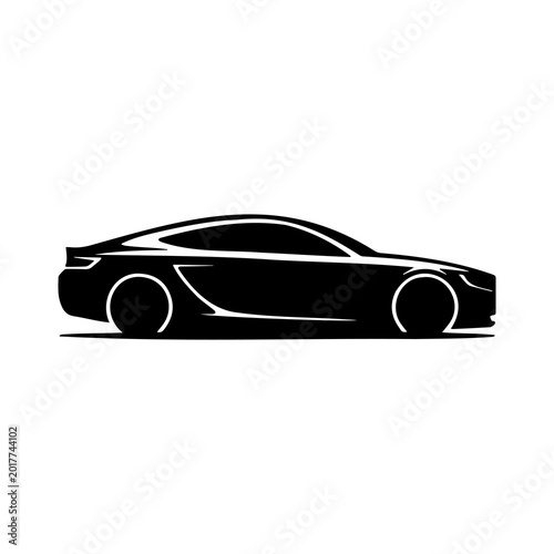 black sports car