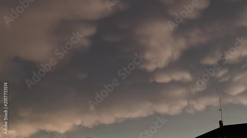 Dark Nimbostratus Cloud Layer in Motion
