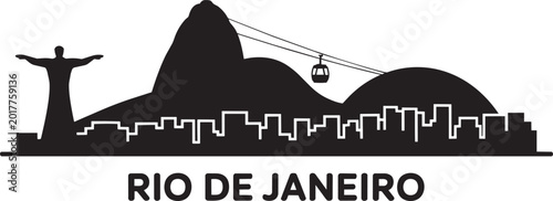 Photos Rio de Janeiro city skyline christ redeemer sugarloaf mountain cable car black s