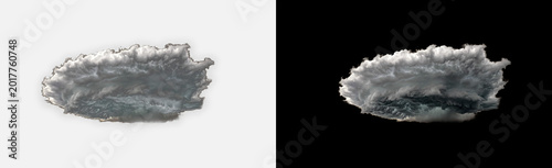 Foto Dark storm cloud isolated on transparent background, dramatic grey thundercloud