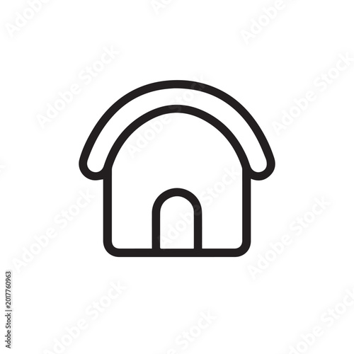 Simple house icon for real estate and home applications
