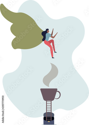 Photography Coffee break to refresh or boost energy, morning routine to help focus and boost productivity, relax or awaken with tea break concept