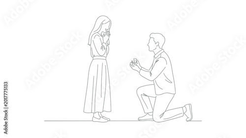 Man Proposing to a Woman.