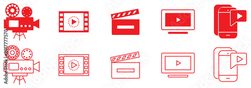 Cuadro en lienzo Motion icon set