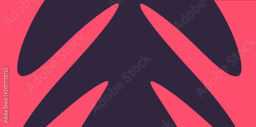 Canvastavla Contrast pink dark wavy background