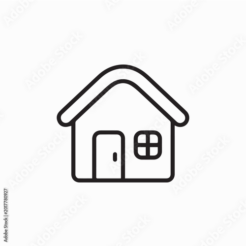 Simple house icon for real estate and home applications