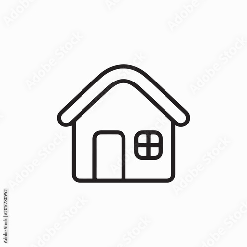 Simple house icon for real estate and home applications