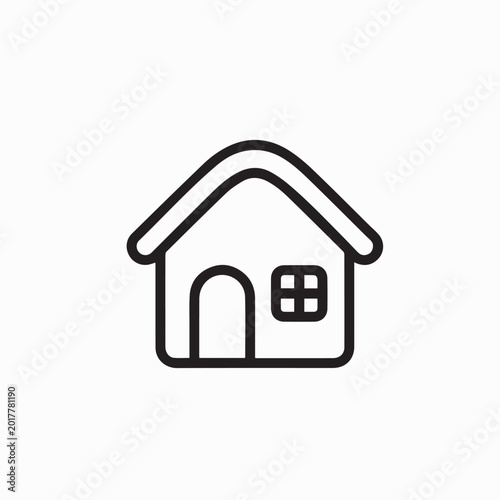 Simple house icon for real estate and home applications