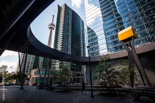 Photography Toronto skyline and CN Tower cityscape day and night photography