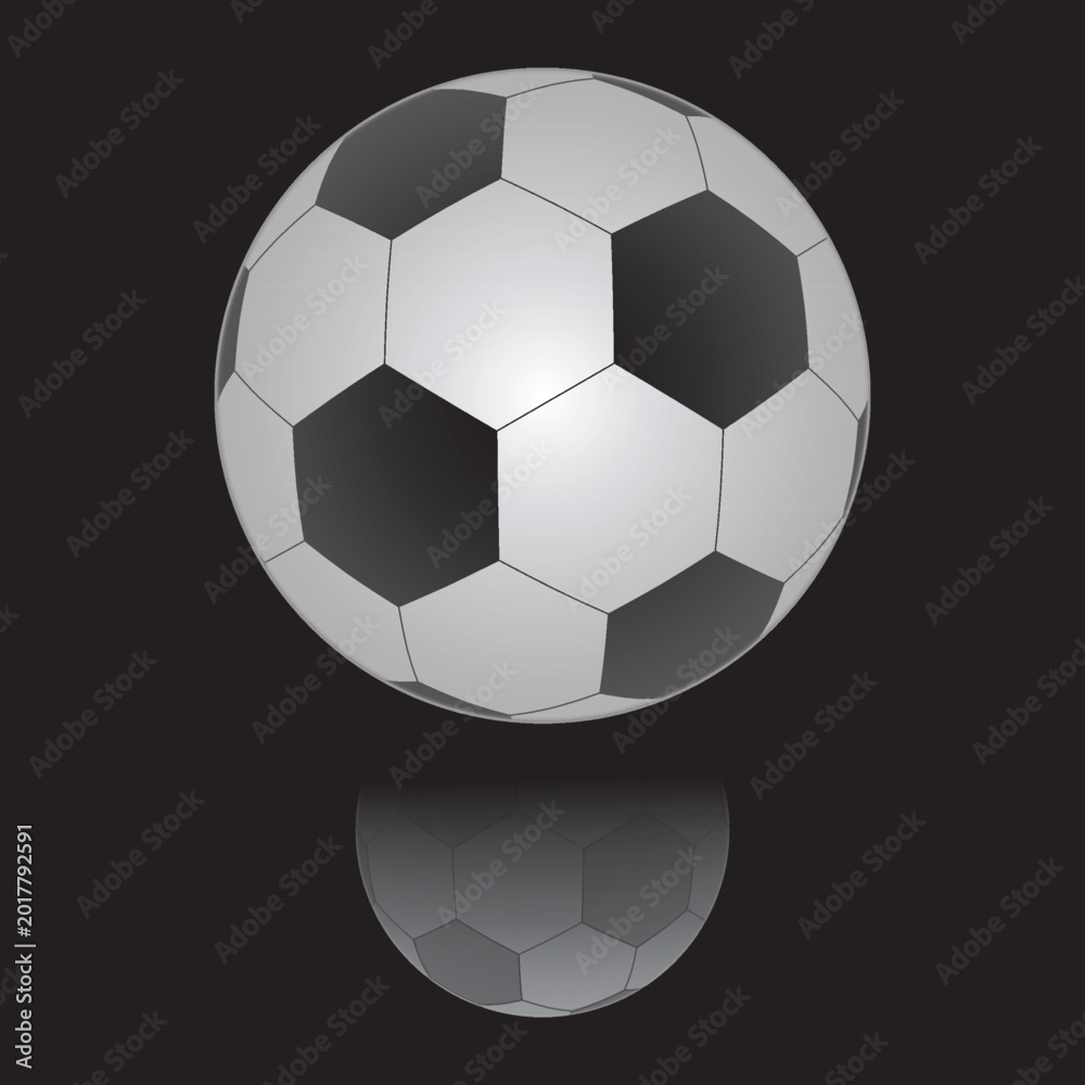 Fototapeta premium Realistic Soccer Ball 3D Icon...