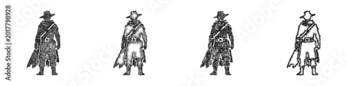 Tableau sur toile Sketch ranger icon design set