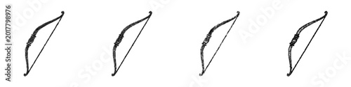 Foto Sketch bow icon design set
