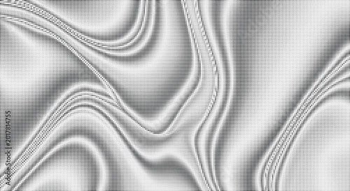 Foto Halftone dot pattern overlay on transparent checkered background, wavy distorted texture with smooth transitions, abstract design