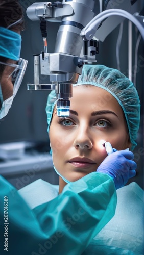 laser correction surgery, equipment, laser beam, patient