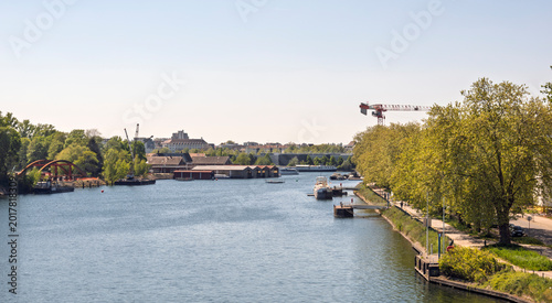 Konstfotografi Bassin de la Citadelle Waterfront in Strasbourg, France