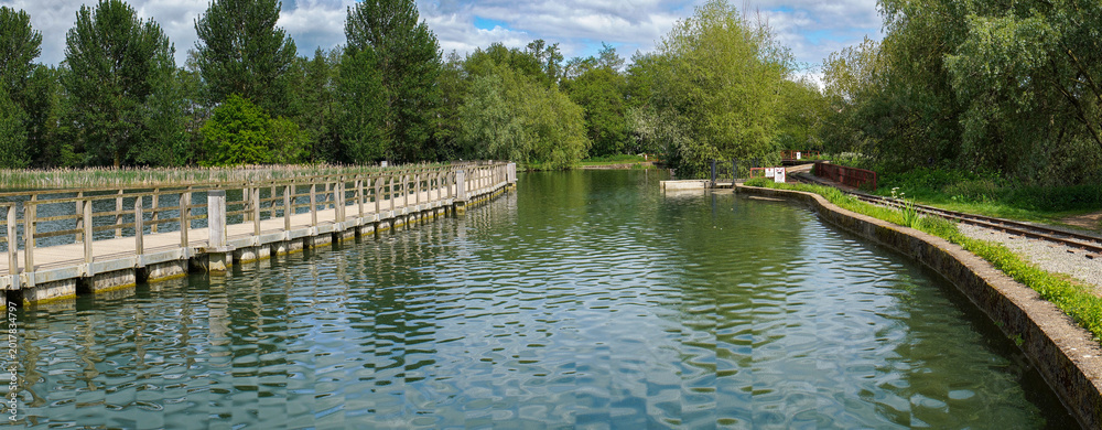 Naklejka premium A panoramic view of Wicksteed park Kettering Northamptonshire