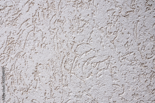 White decorative plaster with a characteristic 